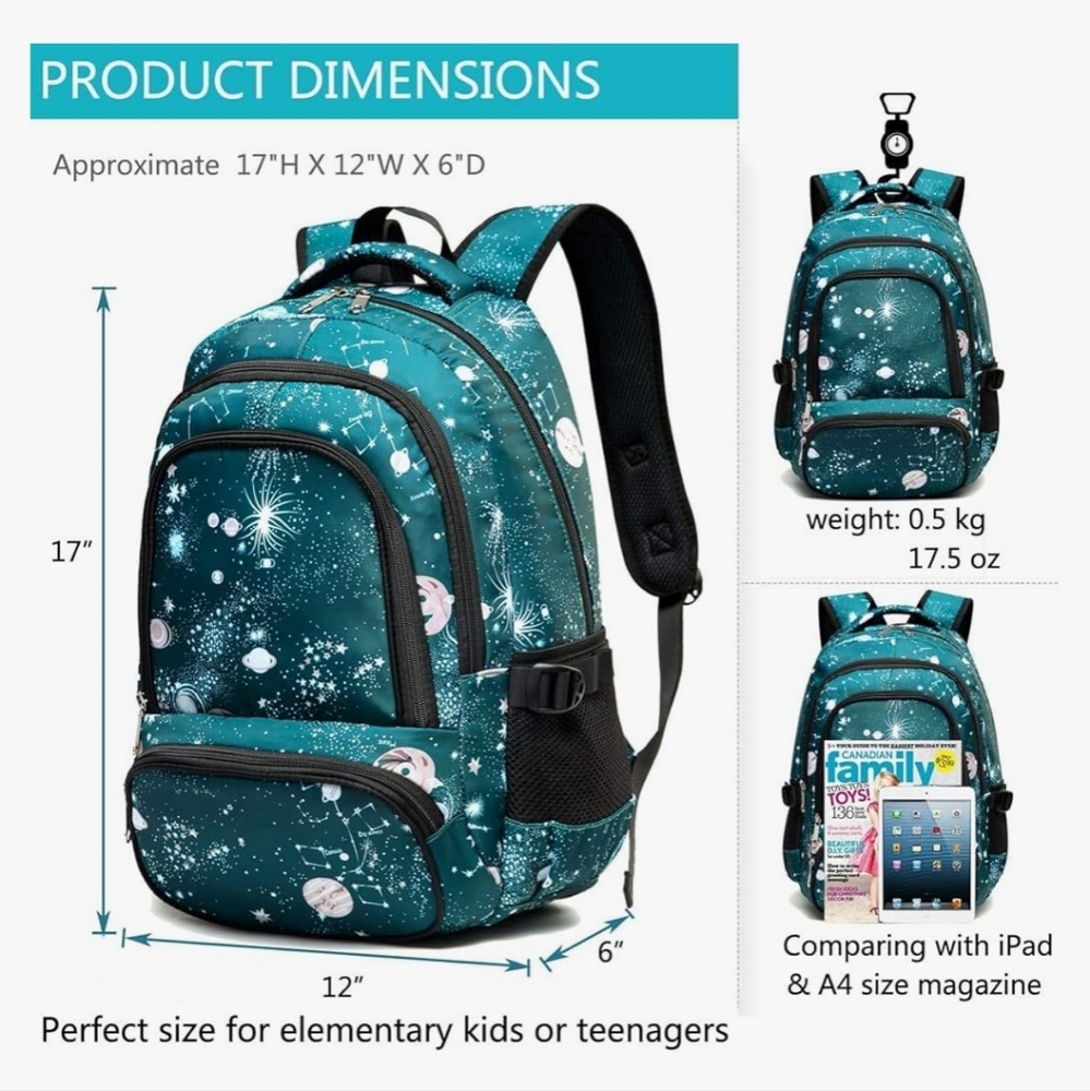 Under Armour Blue and White Starry Backpack Durable Water-Resistant